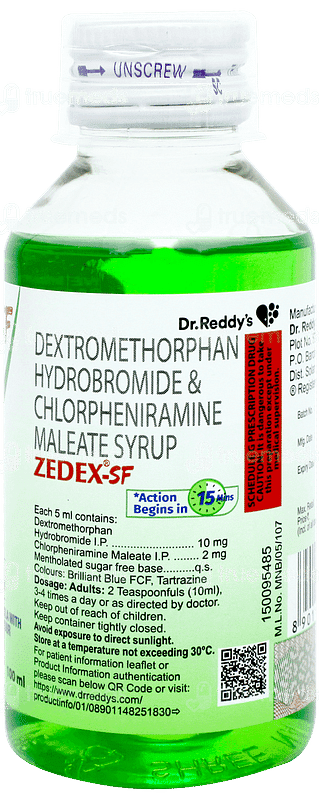 Zedex Sf New Pack Mix Fruit Flavour Syrup 100ml