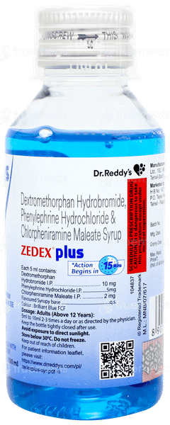 Zedex Plus Mix Fruit Flavour Sugar Free Syrup 100ml Zedex Plus Mix Fruit Flavour Sugar Free Syrup 100ml