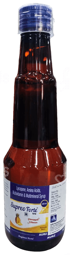 Supreo Forte Pineapple Flavour Sugar Free Syrup 225Ml
