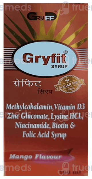 Gryfit Mango Flavour Sugar Free Syrup 200Ml