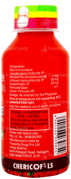 Chericof Ls Sugar Free Syrup 100ml