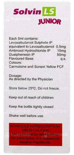 Solvin Ls Junior Sugar Free Syrup 100ml