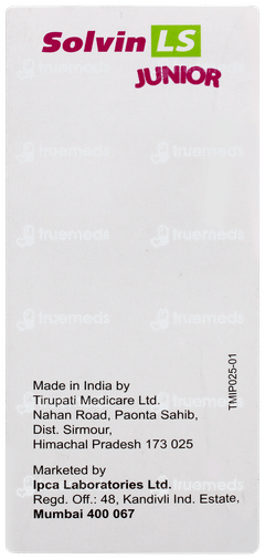 Solvin Ls Junior Sugar Free Syrup 100ml