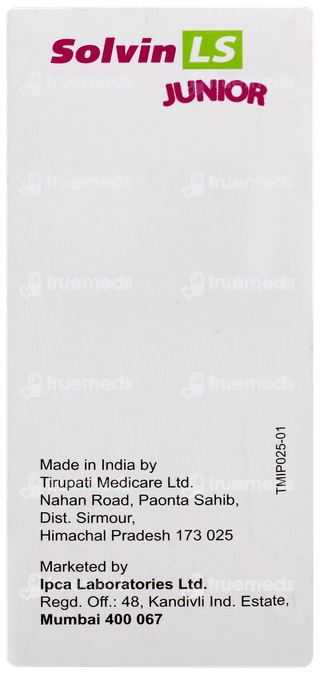 Solvin Ls Junior Sugar Free Syrup 100ml