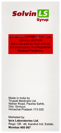 Solvin Ls Sugar Free Syrup 100ml Solvin Ls Sugar Free Syrup 100ml