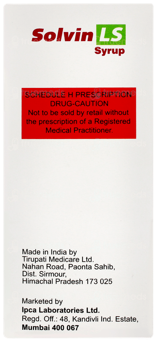 Solvin Ls Sugar Free Syrup 100ml