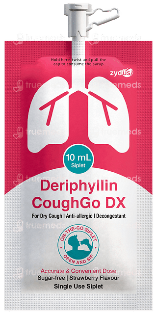 Deriphyllin Coughgo Dx Strawberry Flavour Sugar Free Syrup 10ml