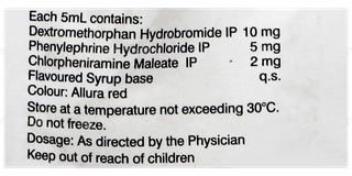 Deriphyllin Coughgo Dx Strawberry Flavour Sugar Free Syrup 10Ml