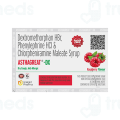 Asthagreat Dx Raspberry Flavour Sugar Free Syrup 100ml