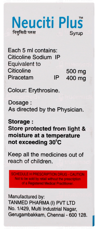 Neuciti Plus Sugar Free  Syrup 60ml