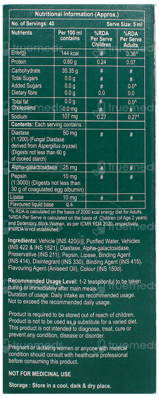 Overzyme Sugar Free Syrup 200Ml