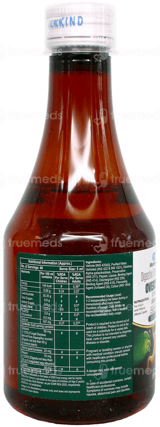 Overzyme Sugar Free Syrup 200Ml