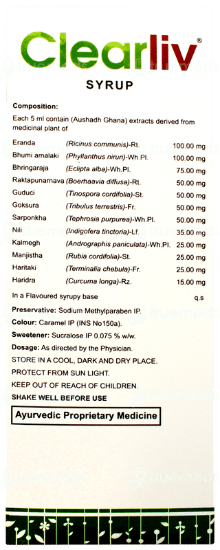 Clearliv Sugar Free Syrup 200ml