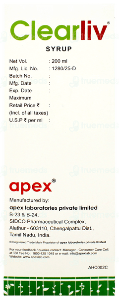 Clearliv Sugar Free Syrup 200ml