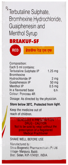 Breakuf Sf Red Syrup 100ml
