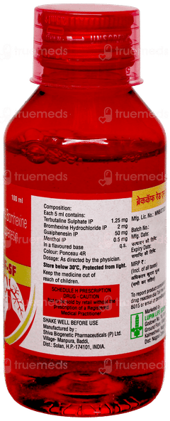 Breakuf Sf Red Syrup 100ml