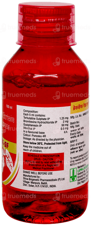 Breakuf Sf Red Syrup 100ml