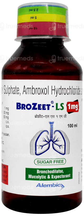 Brozeet Ls 1mg Sugar Free Expectorant 100ml