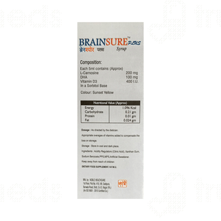 Brainsure Orange Flavour Sugar Free Syrup 200ml