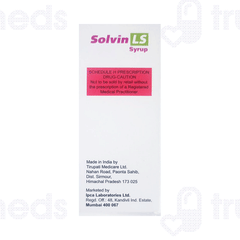 Solvin Ls Sugar Free Syrup 60ml