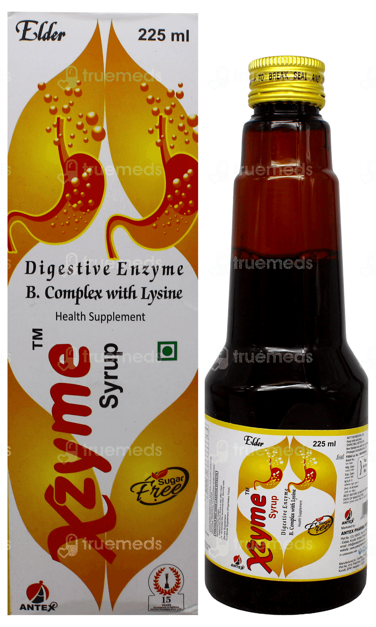 Xzyme Sugar Free Syrup 225ml