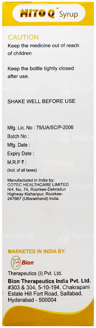 Mito Q Sugar Free Syrup 200Ml