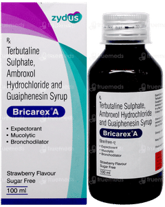 Bricarex A Strawberry Flavour Sugar Free Syrup 100Ml