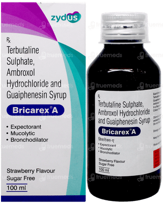 Bricarex A Strawberry Flavour Sugar Free Syrup 100Ml