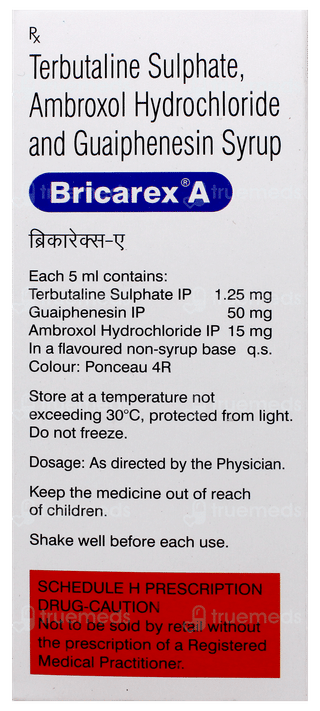 Bricarex A Strawberry Flavour Sugar Free Syrup 100Ml