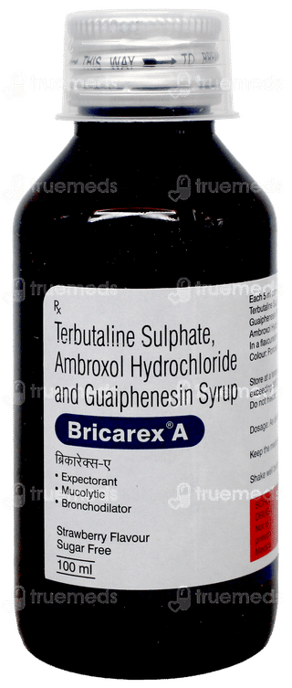 Bricarex A Strawberry Flavour Sugar Free Syrup 100Ml