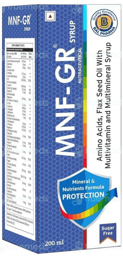 Mnf Gr Sugar Free Syrup 200Ml