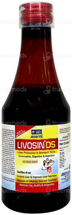 Livosin Ds New & Improved No Added Sugar Herbal Liver Tonic 200Ml