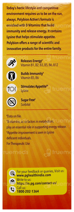 Polybion Active New Mango Flavour Sugar Free Syrup 300Ml Polybion Active New Mango Flavour Sugar Free Syrup 300Ml