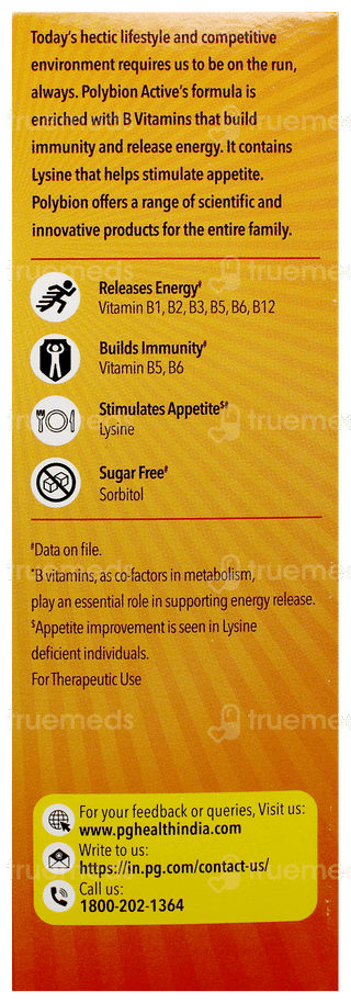 Polybion Active New Mango Flavour Sugar Free Syrup 300Ml