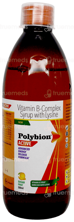 Polybion Active New Mango Flavour Sugar Free Syrup 300Ml Polybion Active New Mango Flavour Sugar Free Syrup 300Ml