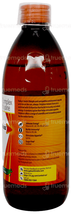 Polybion Active New Mango Flavour Sugar Free Syrup 300Ml Polybion Active New Mango Flavour Sugar Free Syrup 300Ml