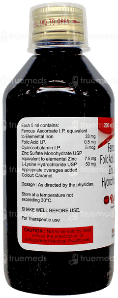 Rubired Z Sugar Free Syrup 200Ml