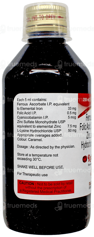 Rubired Z Sugar Free Syrup 200Ml