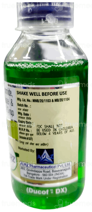 Ducof Dx Sugar Free Syrup 100Ml