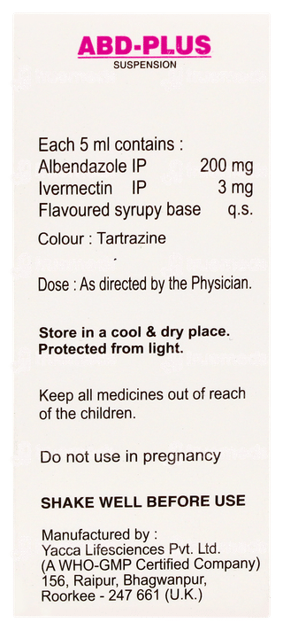 Abd Plus Mango Flavour Suspension 10ml