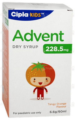 Advent 228.5mg Tangy Orange Flavour Dry Syrup 60ml