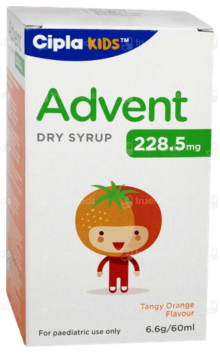 Advent 228.5mg Tangy Orange Flavour Dry Syrup 60ml