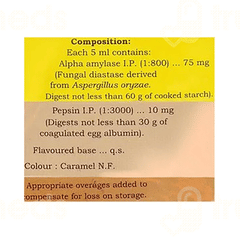 Aglozyme Junior Elaichi Flavoured Syrup 60ml Aglozyme Junior Elaichi Flavoured Syrup 60ml