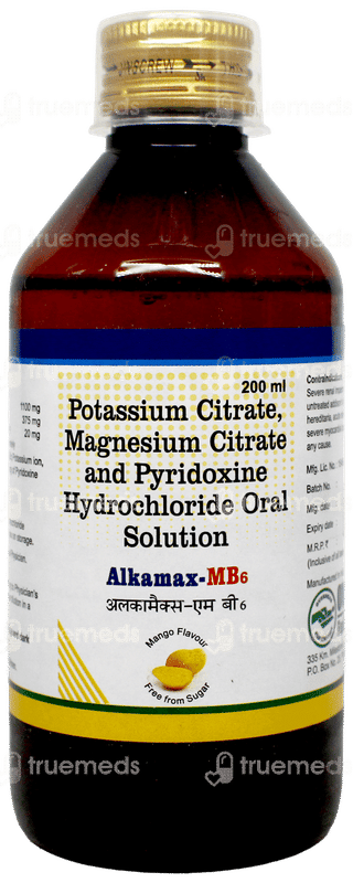 Alkamax Mb6 Mango Flavour Free From Sugar Solution 200Ml