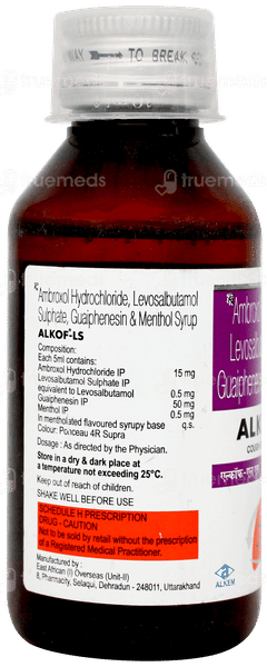 Alkof Ls Expectorant 100ml Alkof Ls Expectorant 100ml
