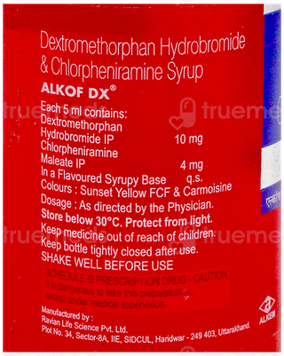 Alkof Dx Syrup 100Ml