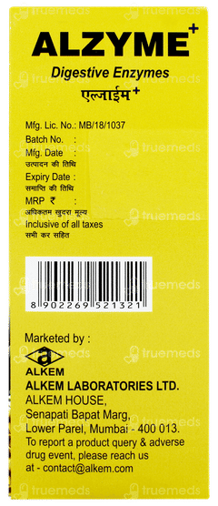 Alzyme+ Pineapple Flavour Syrup 200ml Alzyme+ Pineapple Flavour Syrup 200ml
