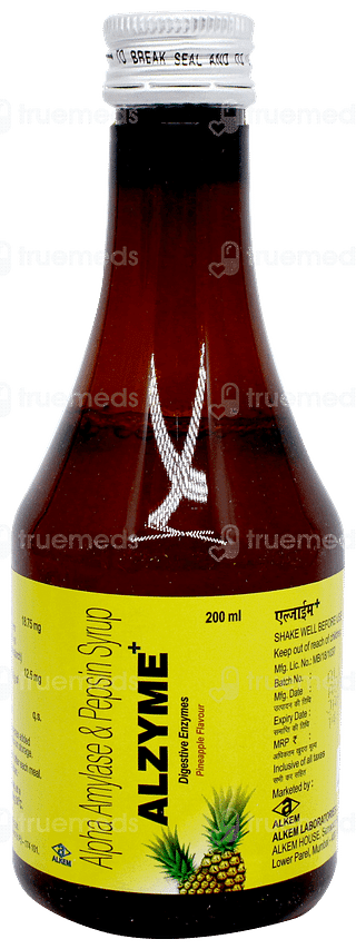 Alzyme + Pineapple Flavour Syrup 200ml