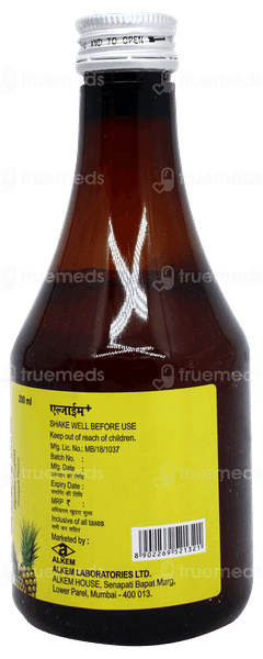 Alzyme+ Pineapple Flavour Syrup 200ml Alzyme+ Pineapple Flavour Syrup 200ml