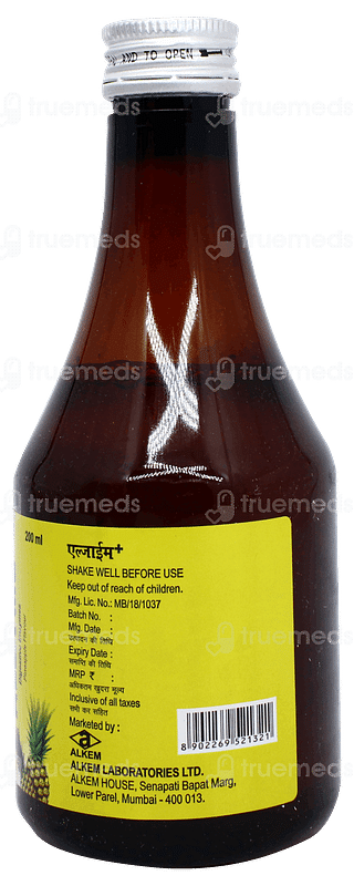 Alzyme + Pineapple Flavour Syrup 200ml